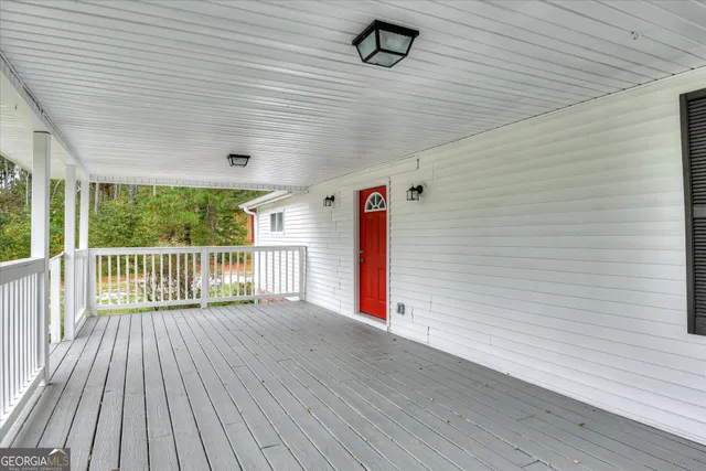 a view of front door of house