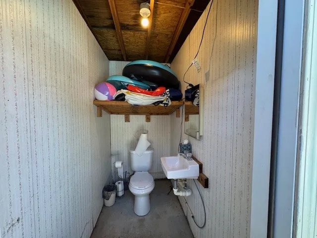 a view of a room with a mirror