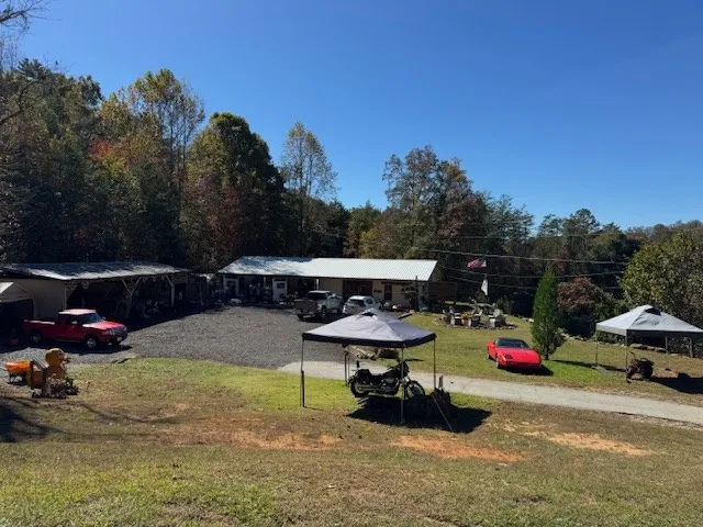 a living room with large windows