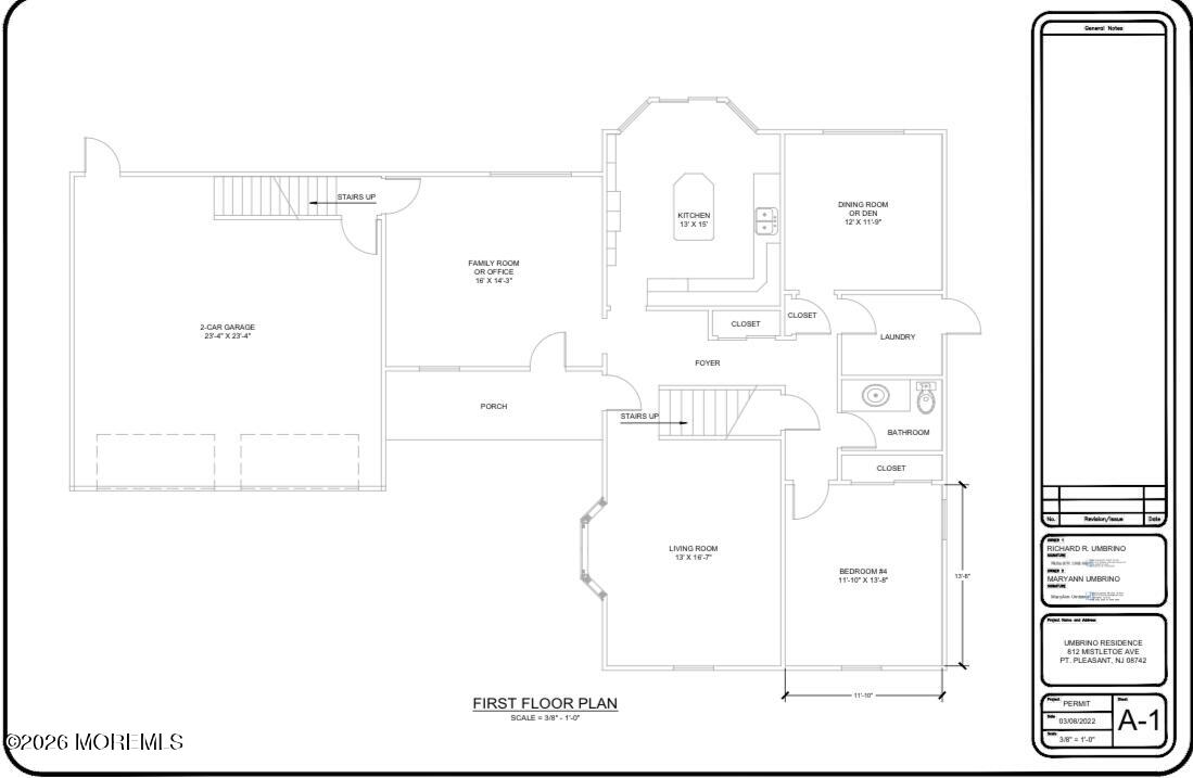 812 Mistletoe Avenue Point Pleasant, NJ 08742 - Photo 29 of 30 First floor plan