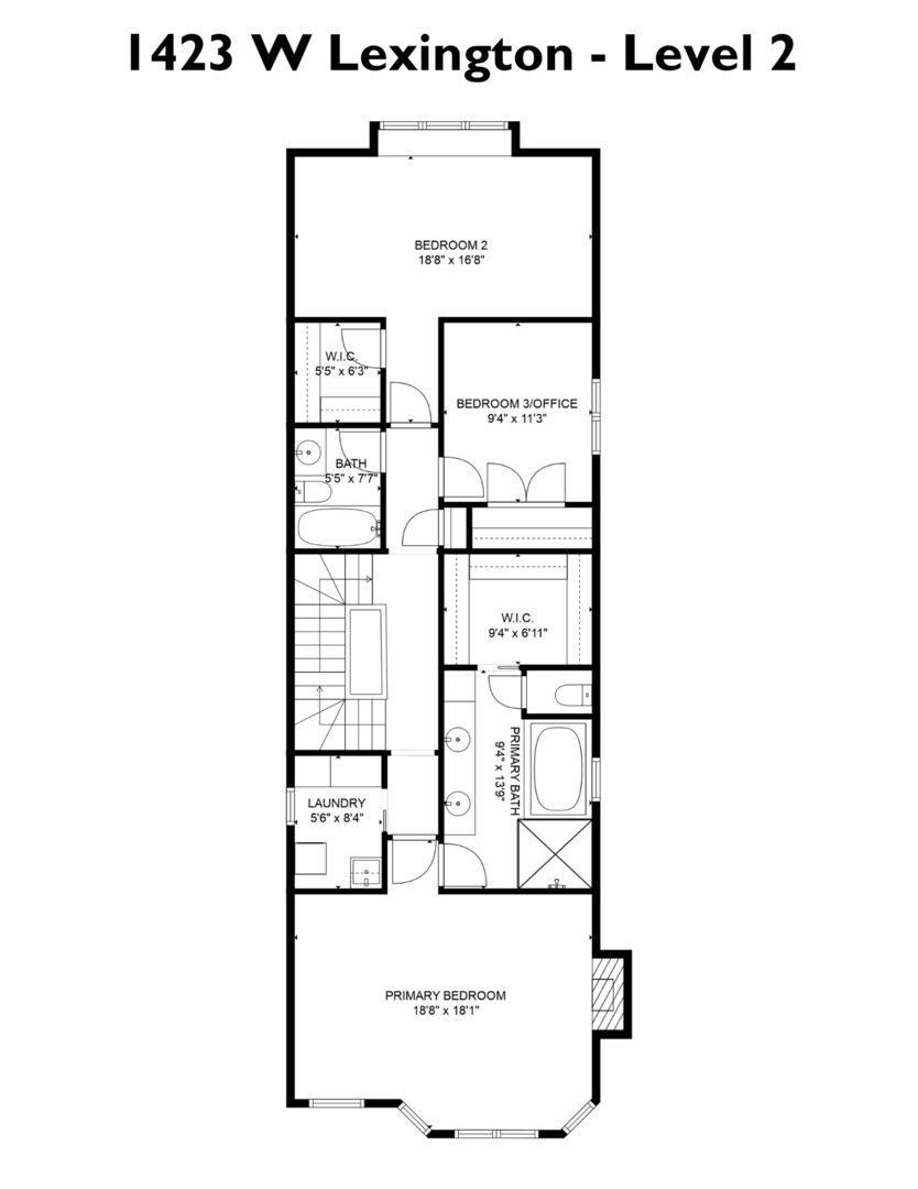 1423 West Lexington Street Chicago, IL 60607 - Photo 35 of 36 a picture of a floor plan