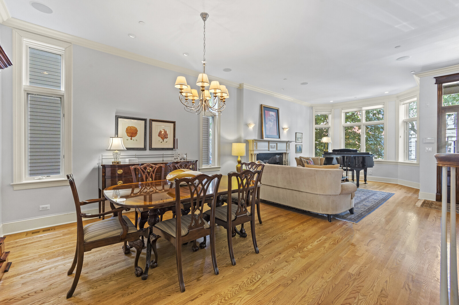 1423 West Lexington Street Chicago, IL 60607 - Photo 5 of 36 a view of a dining room with furniture window and wooden floor