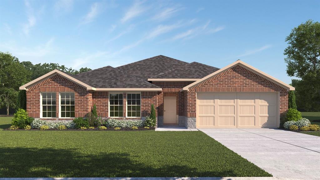 front view of a house and a yard