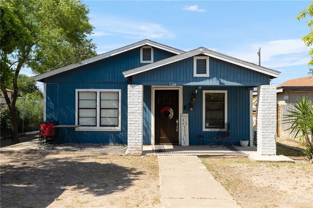 411 East 4th Street Rio Grande City, TX 78582 - Photo 1 of 12 Exterior featuring blue vertical siding and white trim