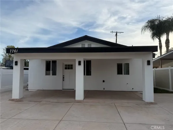 a view of a house with a space