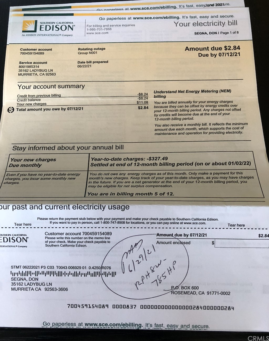 35162 Ladybug Lane Murrieta, CA 92563 - Photo 3 of 58 Edison Bill 2