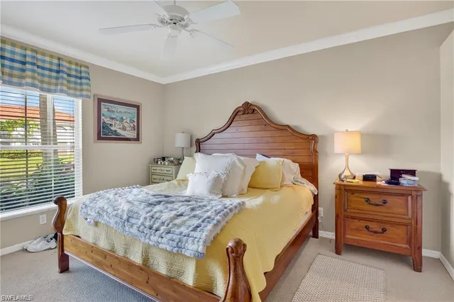 a bedroom with a bed and furniture