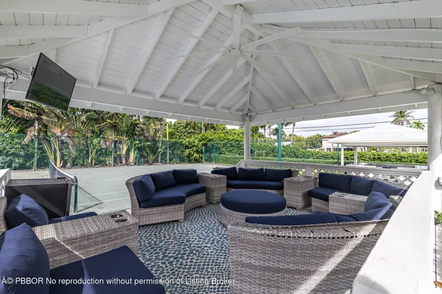 a view of outdoor space with seating