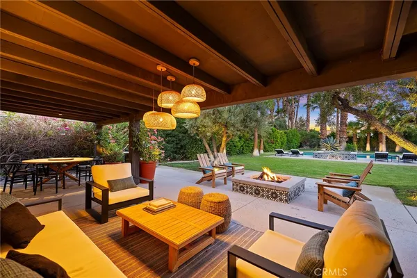 a outdoor space with patio lots of furniture and garden
