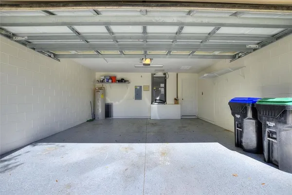 a view of a hallway with a microwave