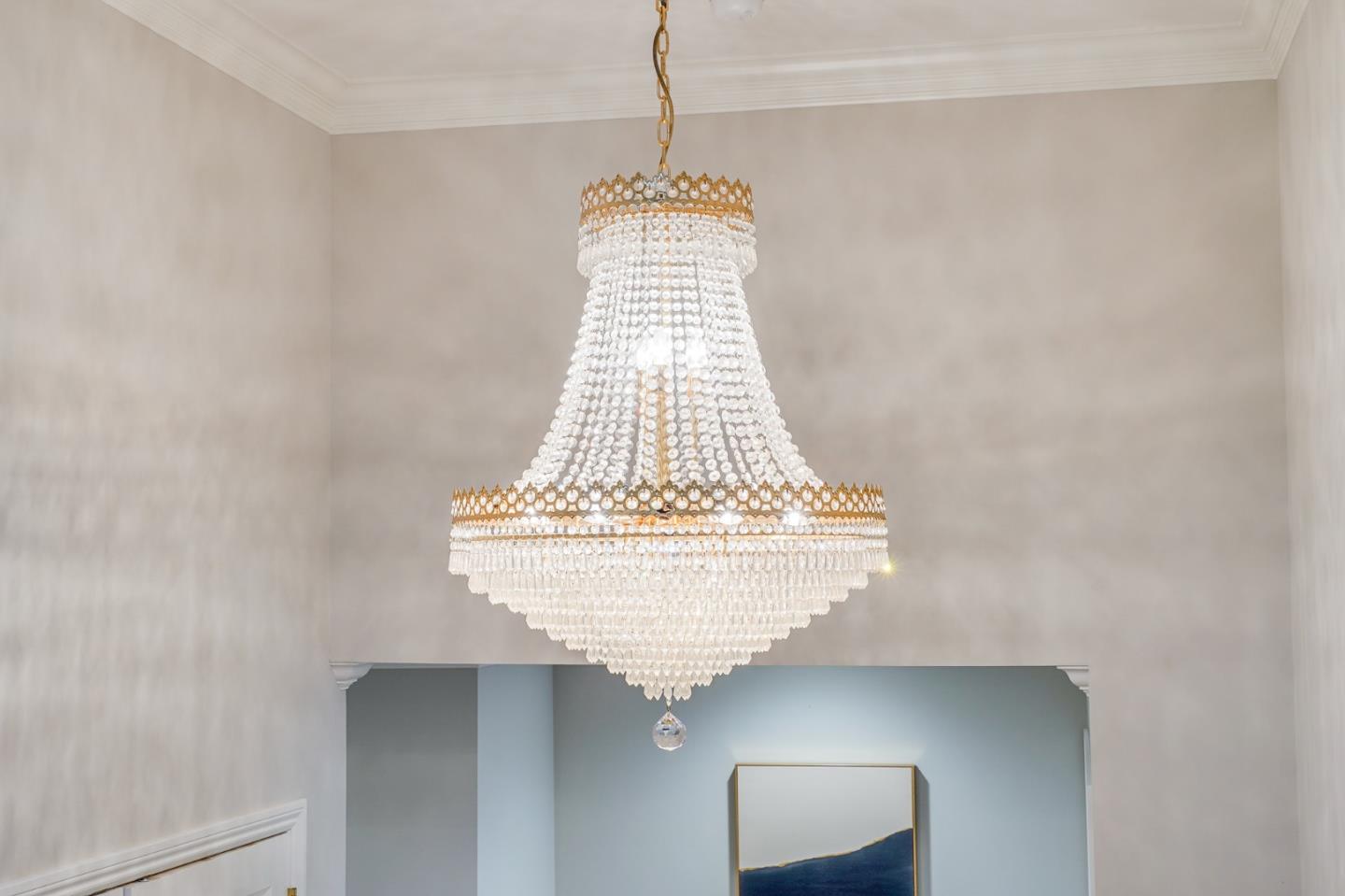 15 Joyce Road Hillsborough, CA 94010 - Photo 36 of 70 a view of a chandelier fan in a room