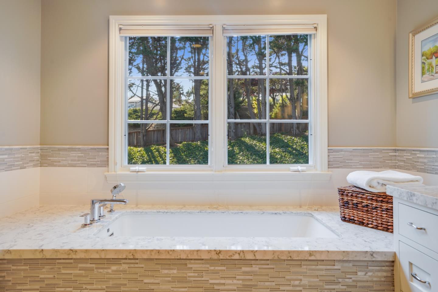15 Joyce Road Hillsborough, CA 94010 - Photo 43 of 70 a bathroom with a bathtub and next to a window