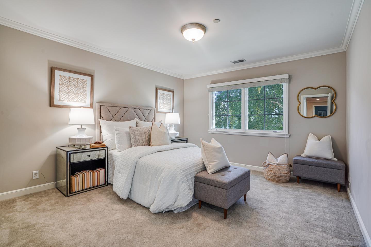 15 Joyce Road Hillsborough, CA 94010 - Photo 50 of 70 a bedroom with a bed and a couch