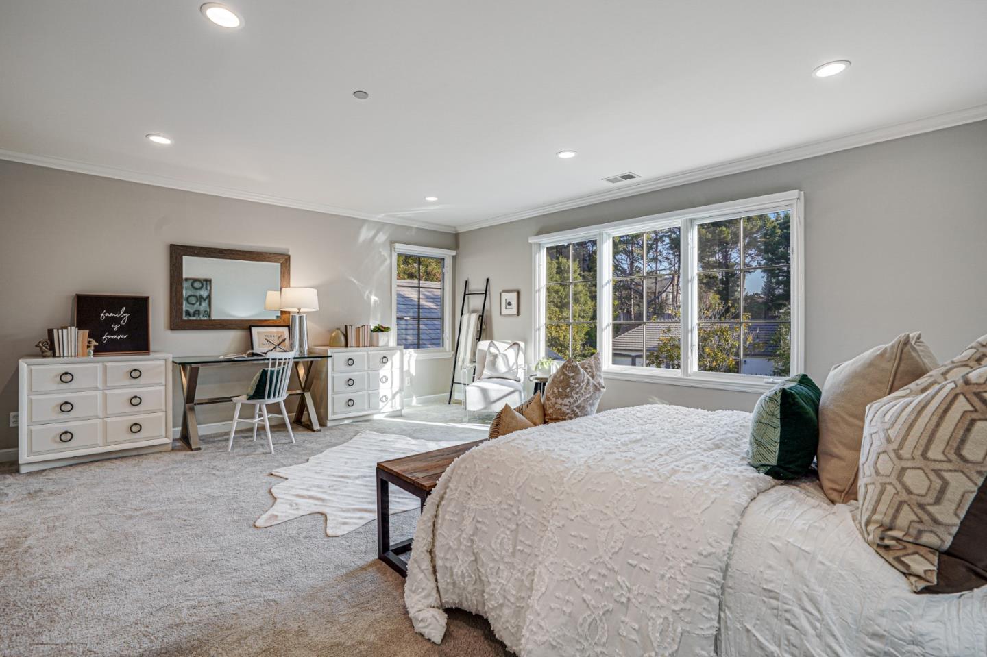 15 Joyce Road Hillsborough, CA 94010 - Photo 58 of 70 a bedroom with furniture and a large window