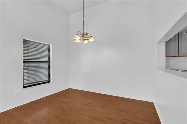 an empty room with a window