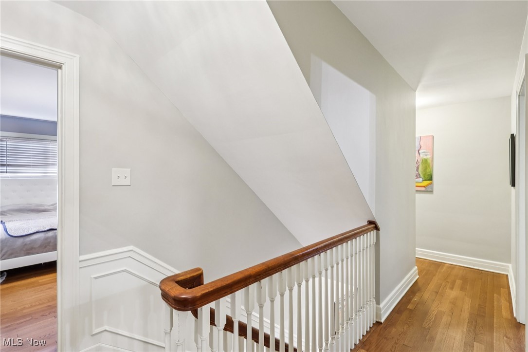 75 North Wheaton Road Akron, OH 44313 - Photo 28 of 40 Stairs featuring wood finished floors and baseboards