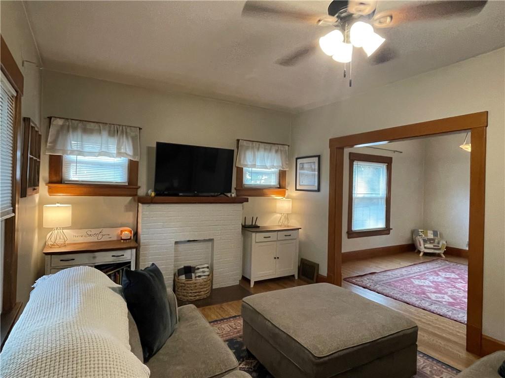 33 Line Street Sharpsville, PA 16150 - Photo 6 of 34 a bedroom with furniture and a flat screen tv