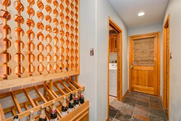 a bathroom with a bathtub and shower