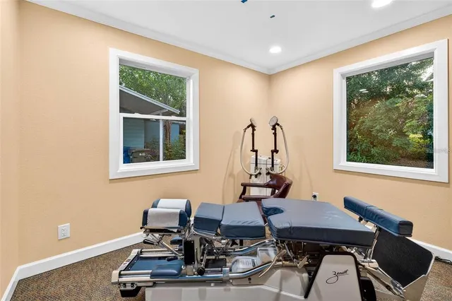 a room with furniture and a window