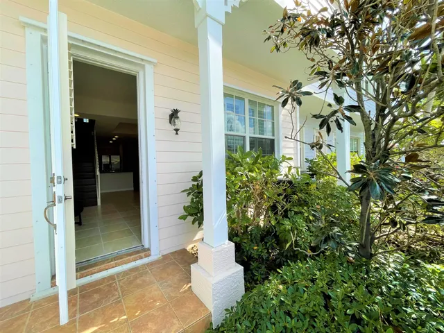 front view of a house with a glass door