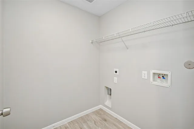 a view of small space with racks on the wall