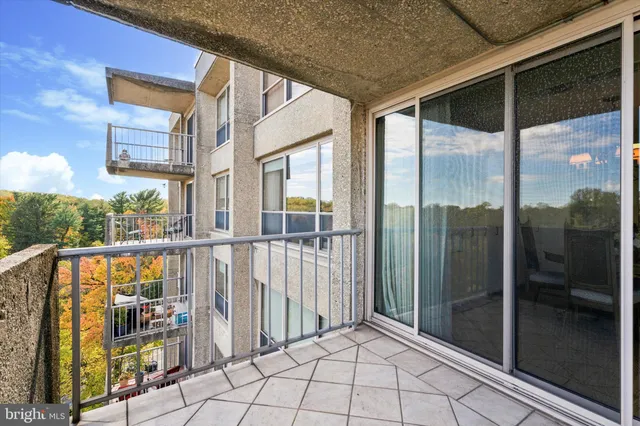 a view of balcony with staircase
