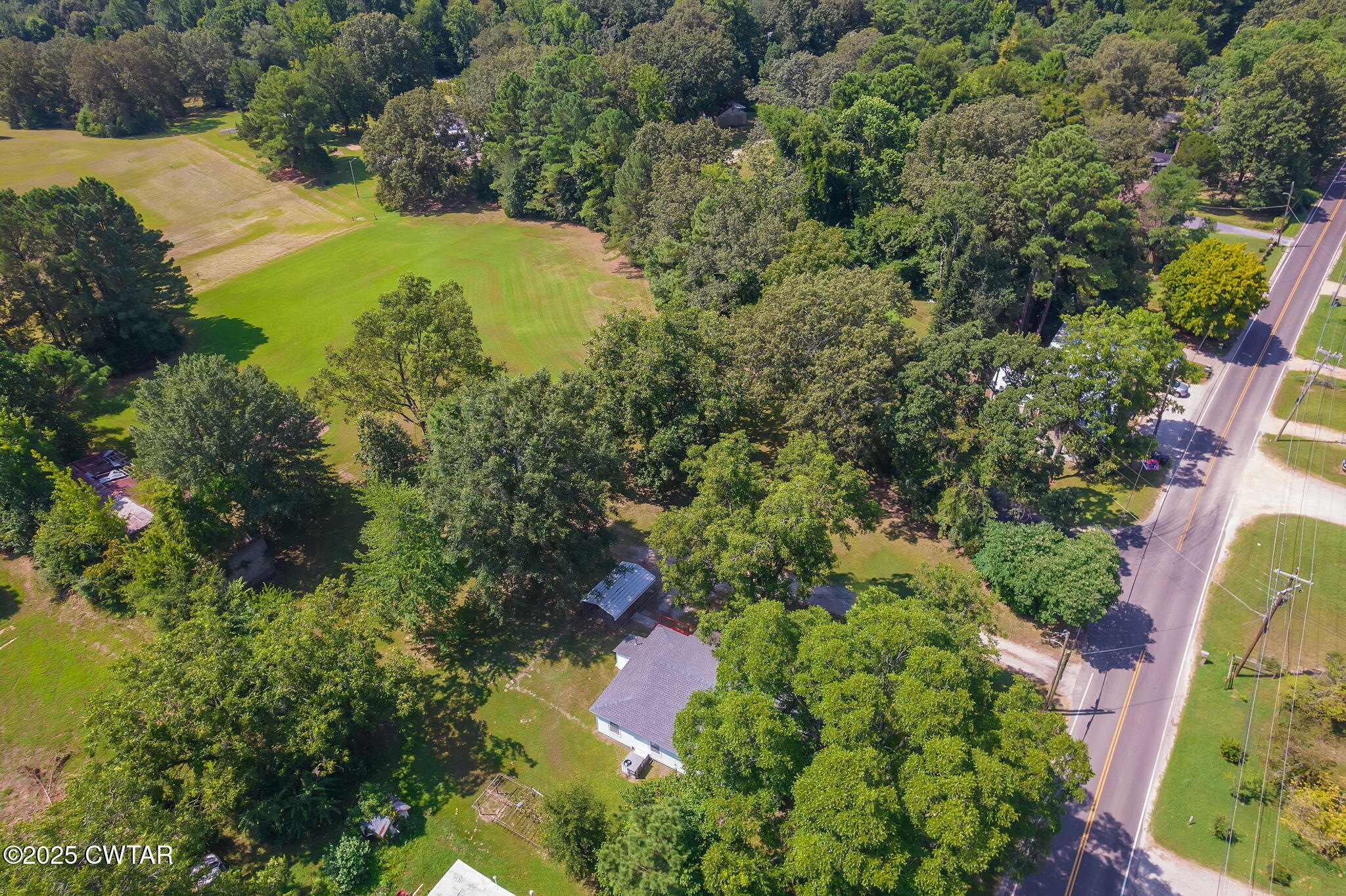 176 Old Denmark Road Jackson, TN 38301 - Photo 48 of 56 an aerial view of residential house with swimming pool and garden
