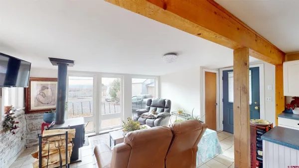 a room with furniture and a potted plant
