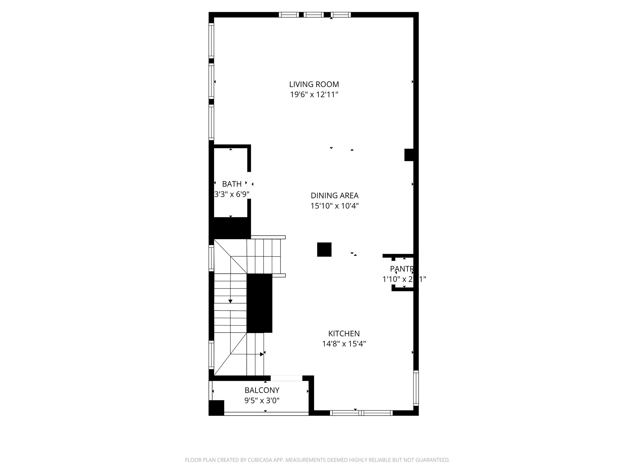 1218 Sandman Street Houston, TX 77007 - Photo 36 of 38 The second-floor plan highlights an open-concept living, dining, and kitchen layout with a balcony and half bath for easy everyday living and entertaining.