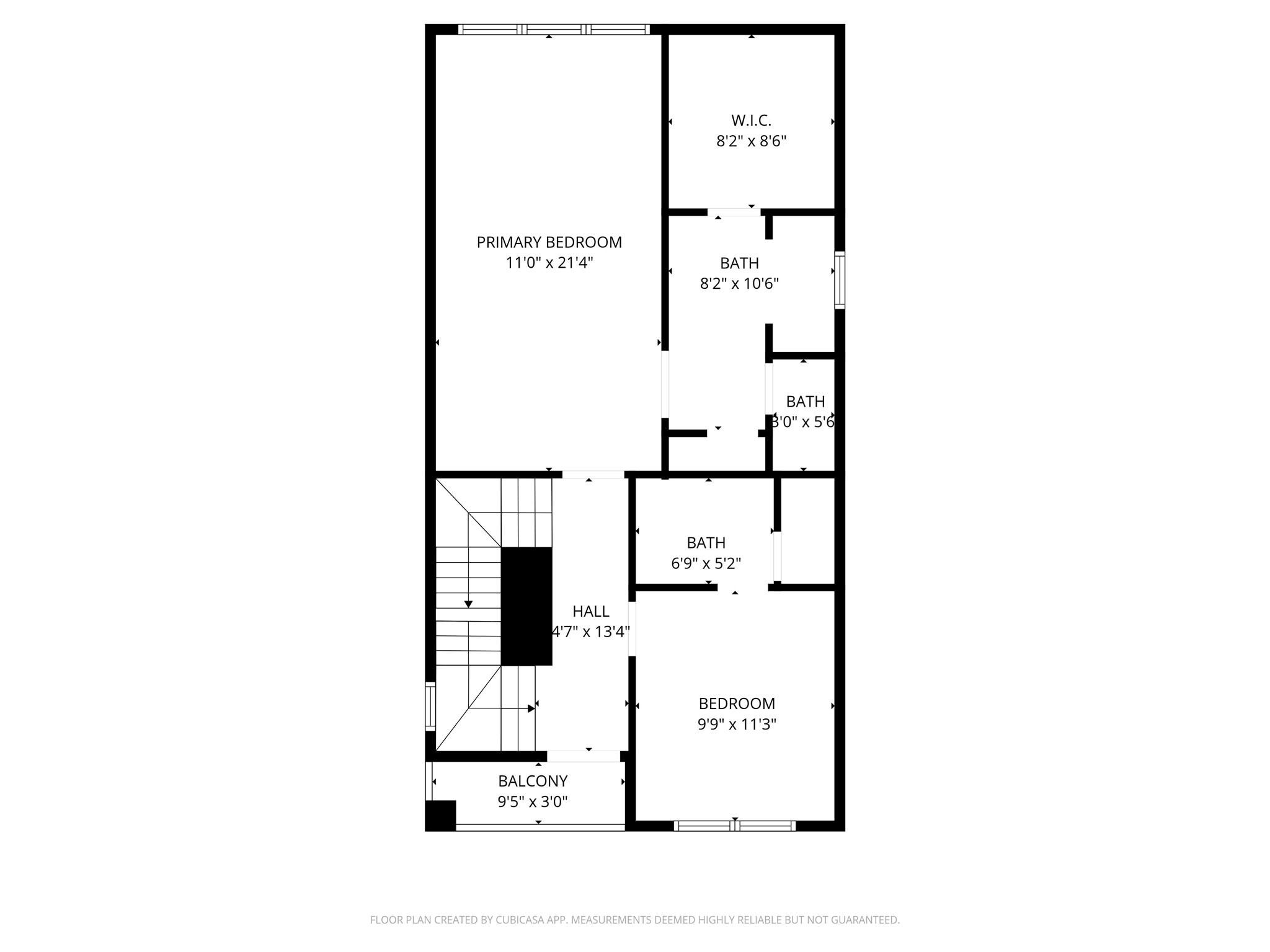 1218 Sandman Street Houston, TX 77007 - Photo 37 of 38 The third-floor plan features a spacious primary suite, an additional bedroom, and two full baths for a comfortable and functional setup.
