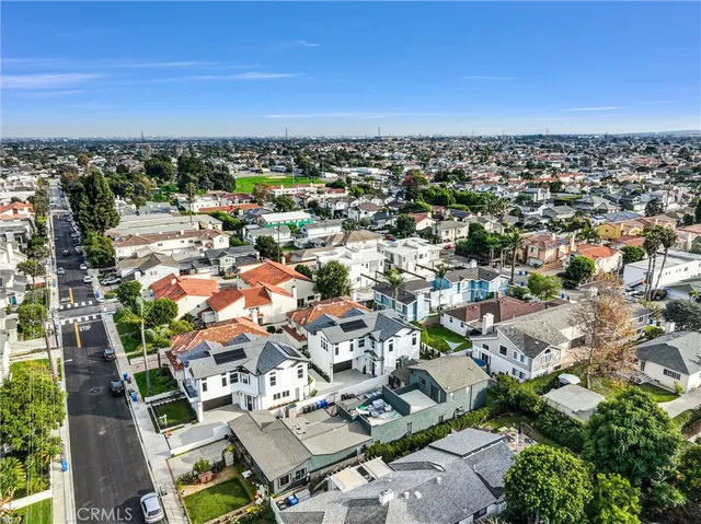 an aerial view of a city