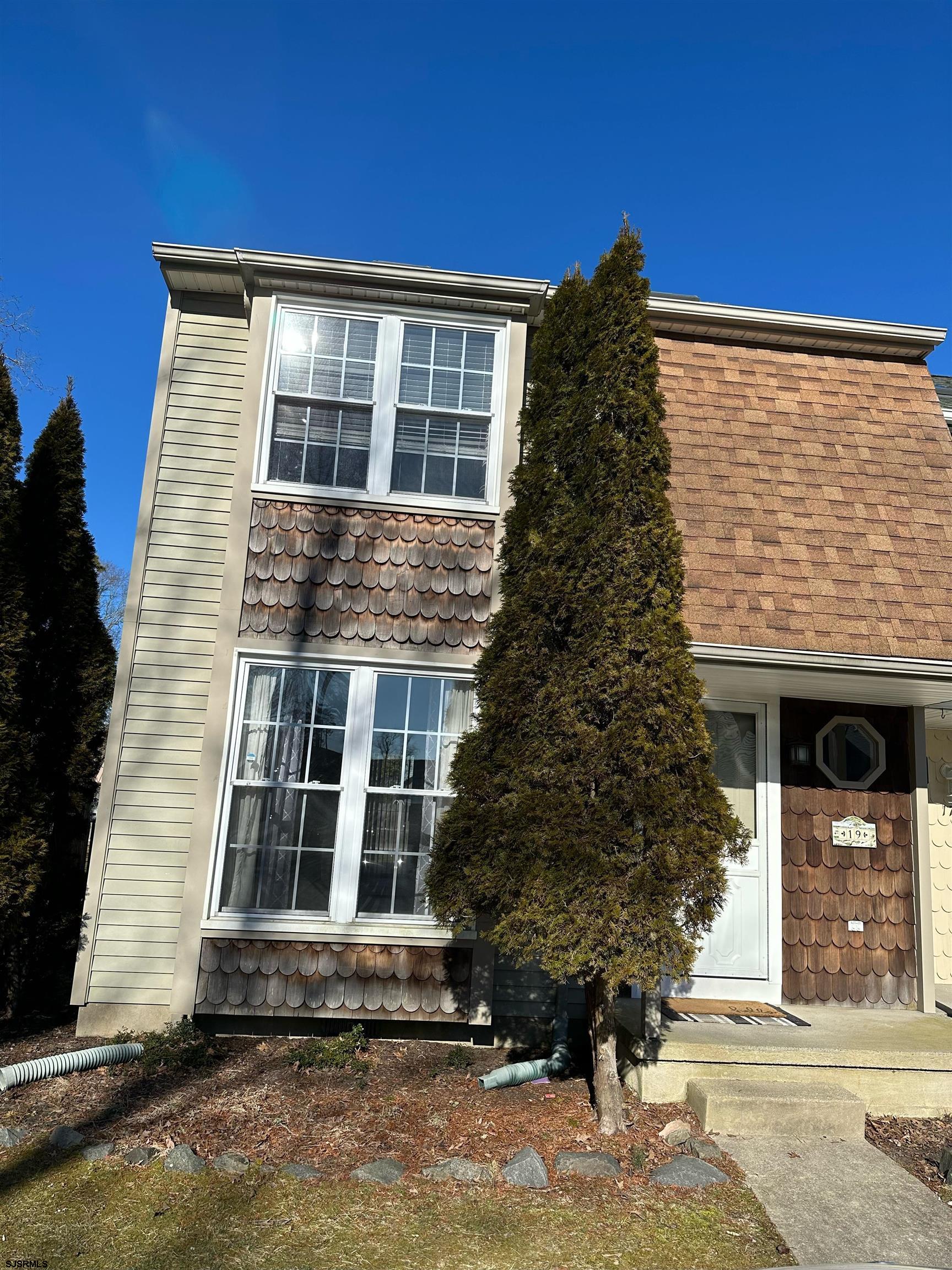 a front view of a house