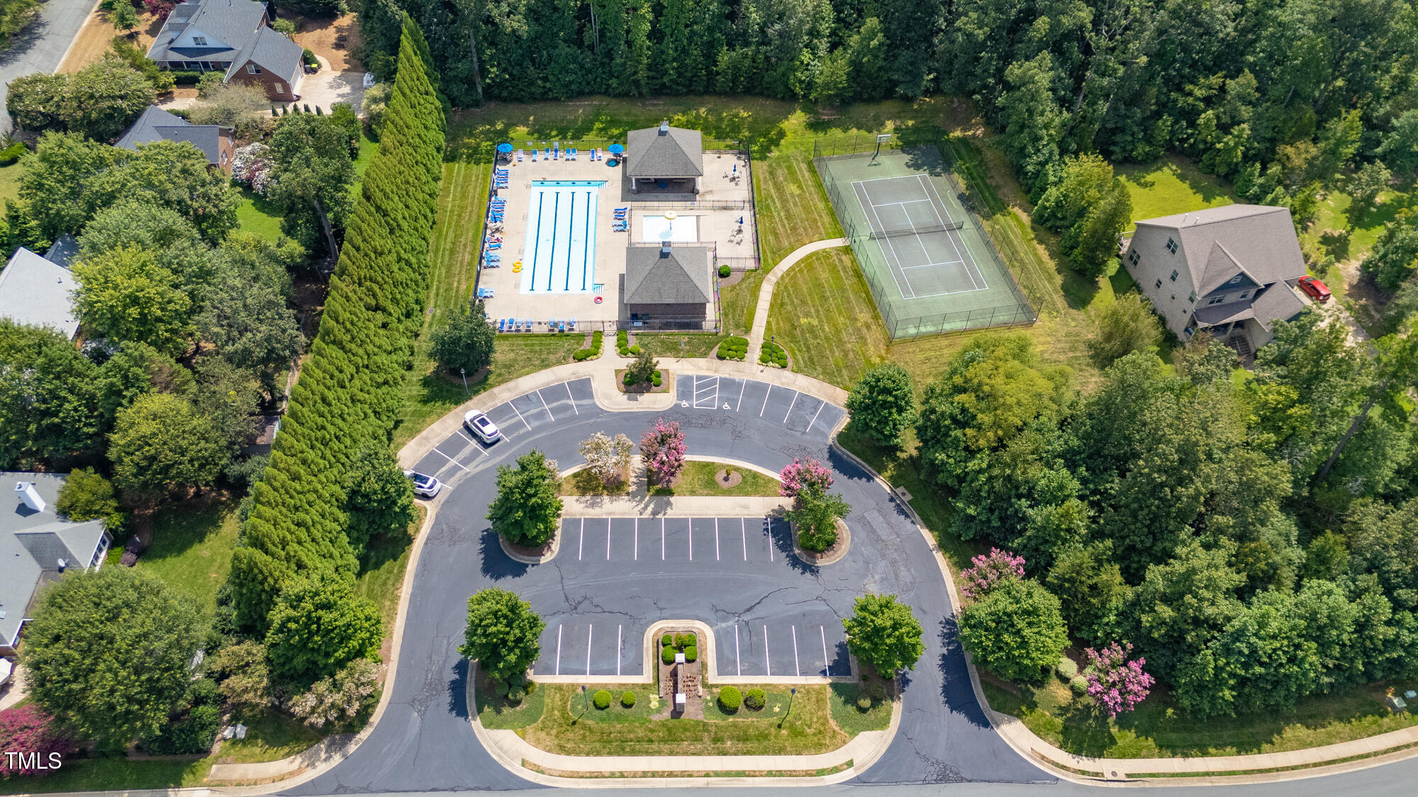 809 Brookview Drive Elon, NC 27244 - Photo 52 of 53 an aerial view of a house with outdoor space pool patio and outdoor seating