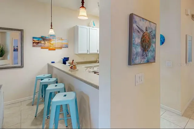 a bedroom with a bed and furniture