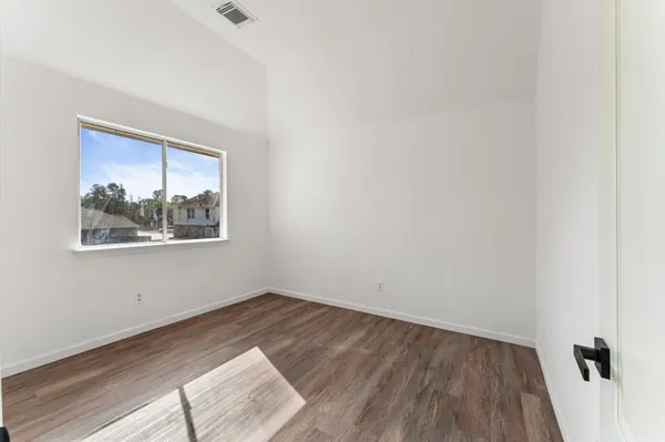 an empty room with a window