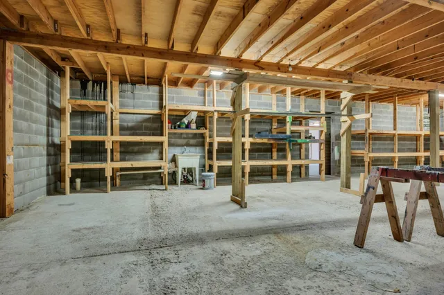 a view of an empty room with a balcony