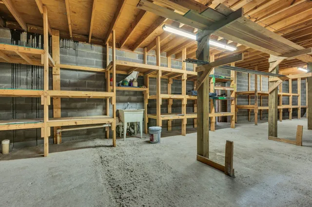 an outdoor space with balcony