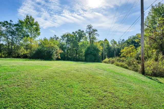 a view of a big yard with a house