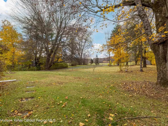 a view of yard with swimming pool