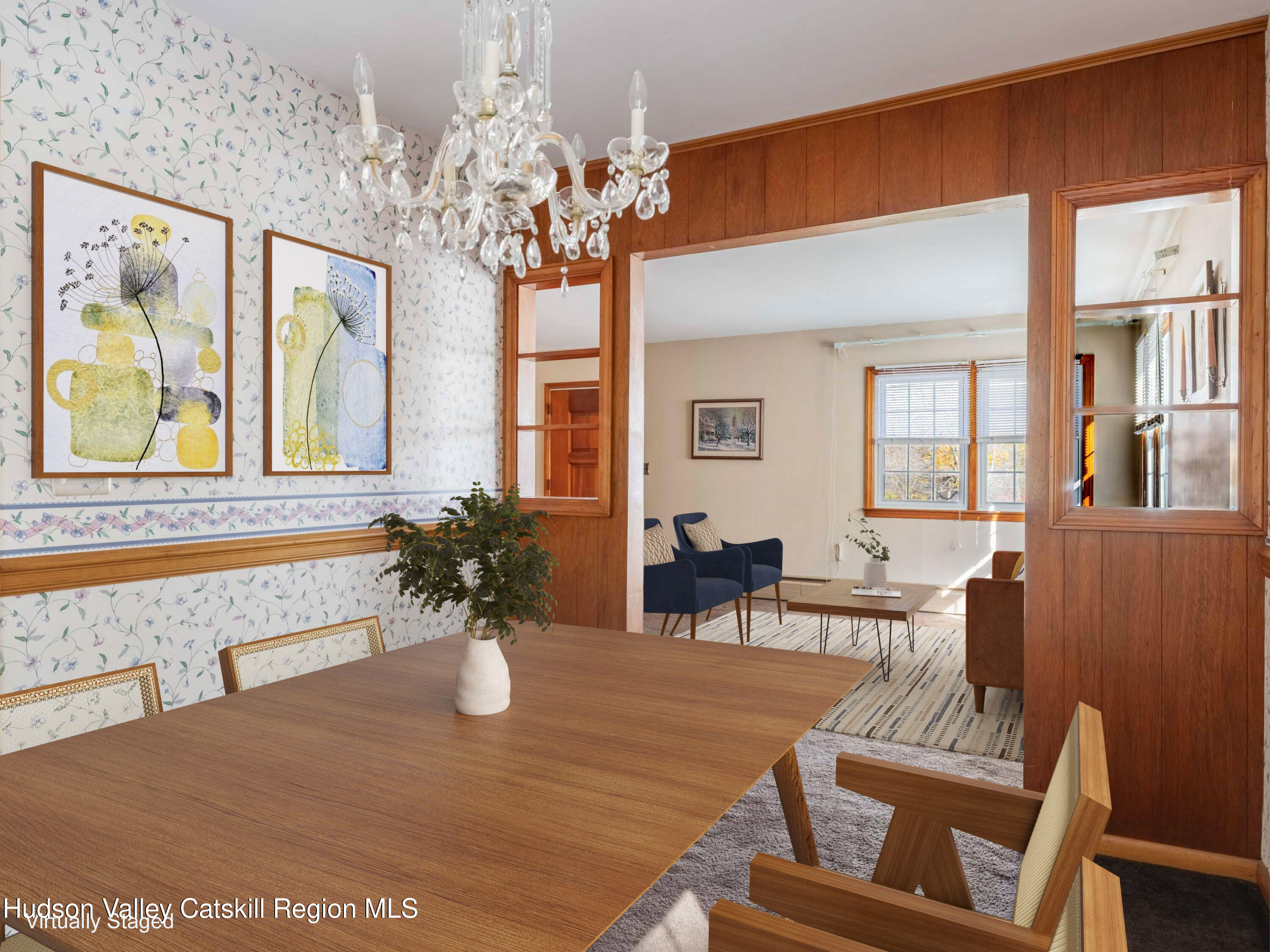 252 Highway 199 Red Hook, NY 12571 - Photo 6 of 45 a view of a dining room with furniture a chandelier and wooden floor