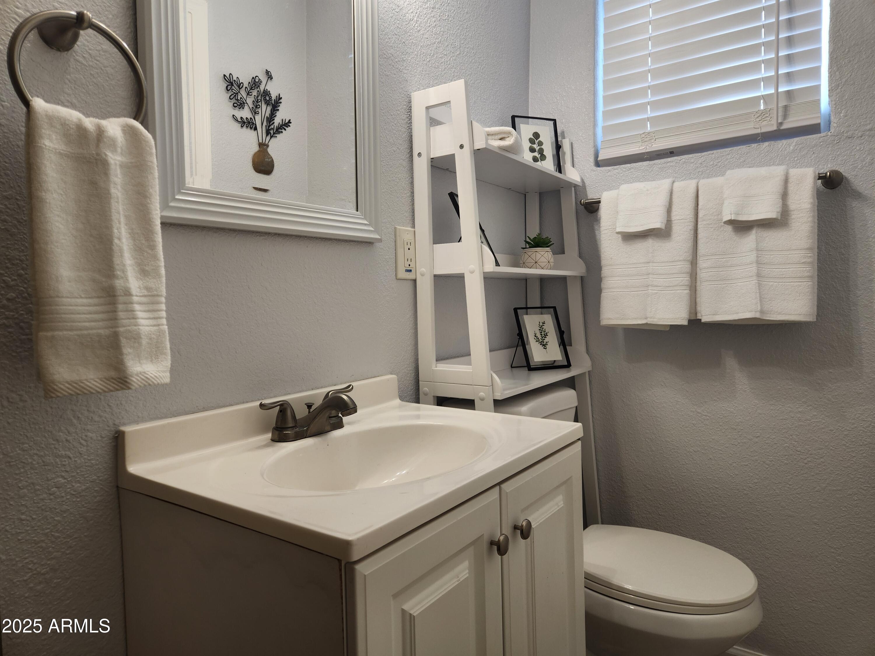 299 South Oregon Street, Unit 4 Chandler, AZ 85225 - Photo 26 of 39 a bathroom with a sink a toilet and mirror