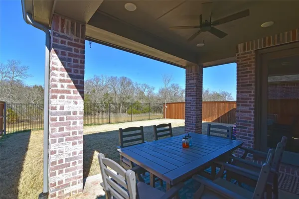 a outdoor view with a sitting space