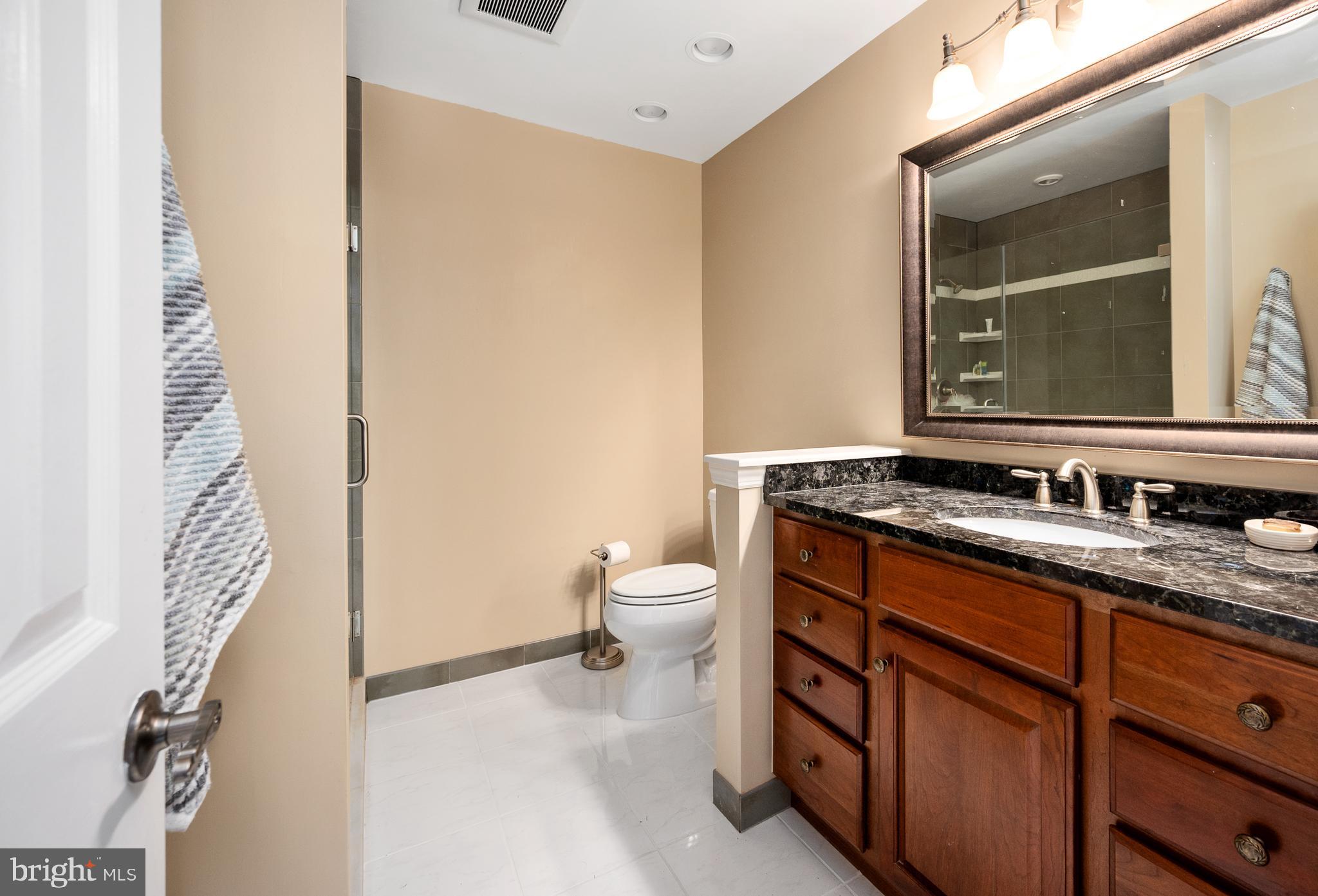 8202 Rushing Creek Drive Springfield, VA 22153 - Photo 22 of 44 Primary bath - HIS sink, custom tile shower