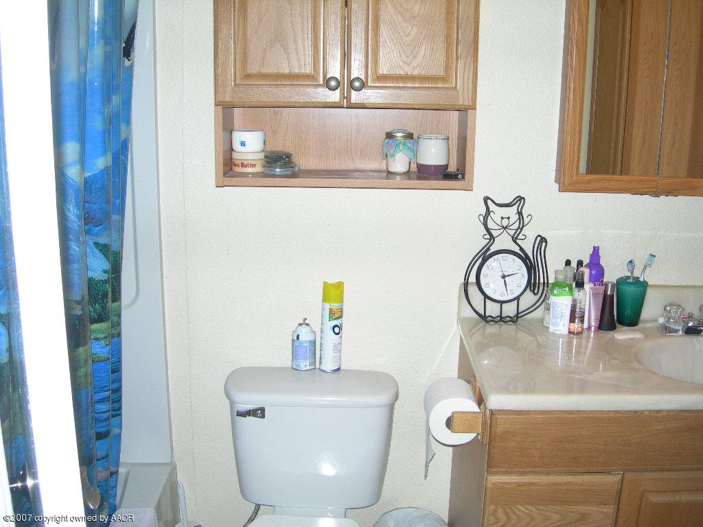 4601 Cline Road Amarillo, TX 79110 - Photo 6 of 9 a bathroom with a toilet and a sink