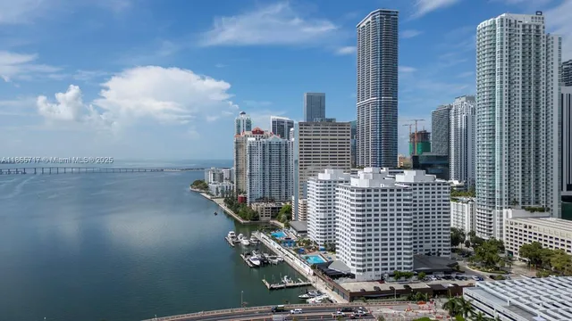 a view of city and a lake