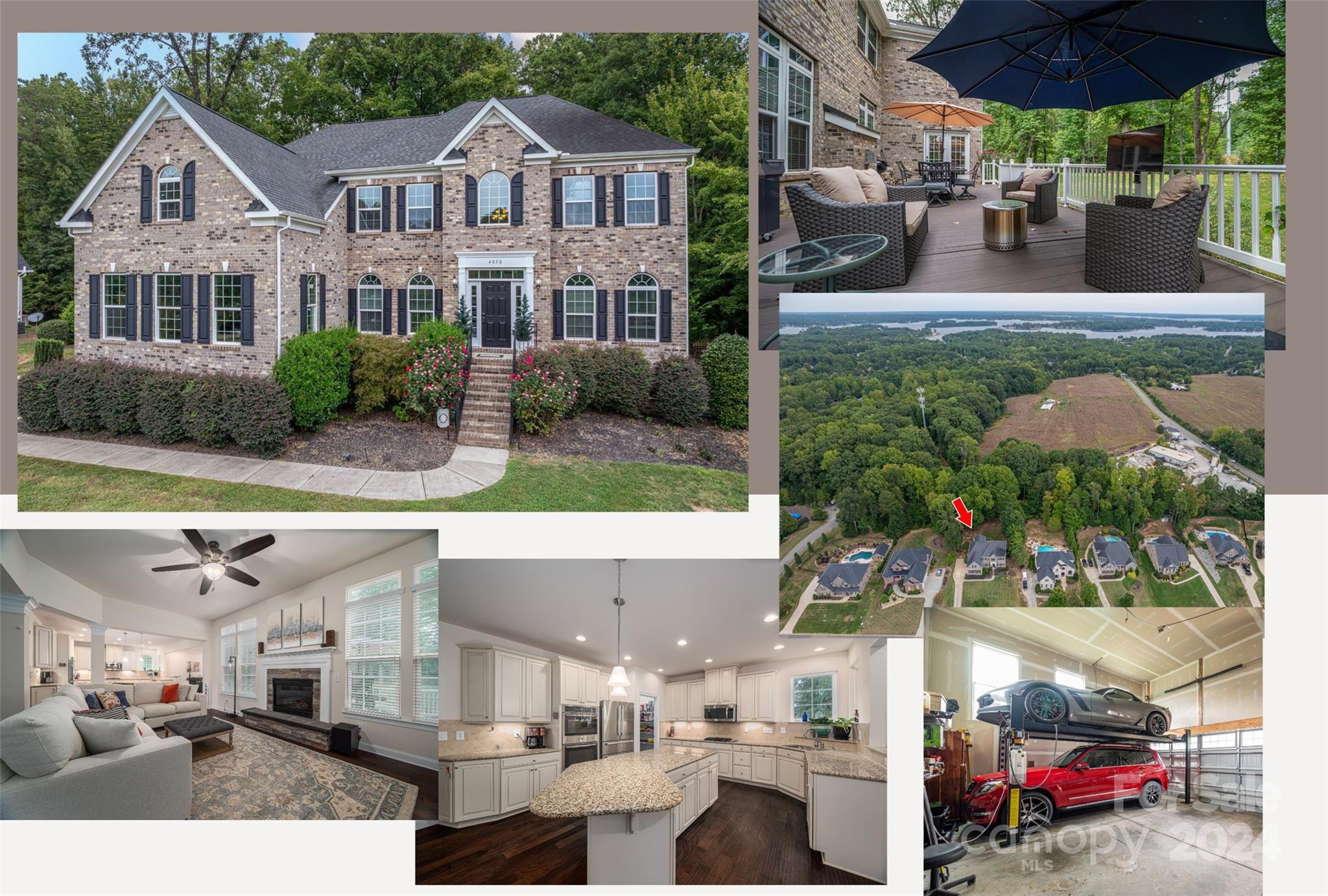 a view of multiple houses with a yard