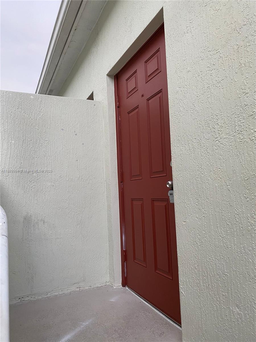 a view of front door