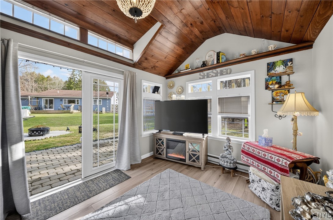 8245 Kirkville Road Manlius, NY 13082 - Photo 39 of 50 Gorgeous windows compliment the she shed, adding l