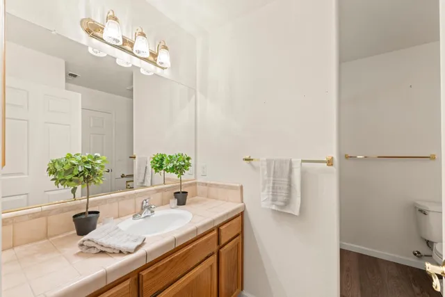 a view of a lake with a mountain