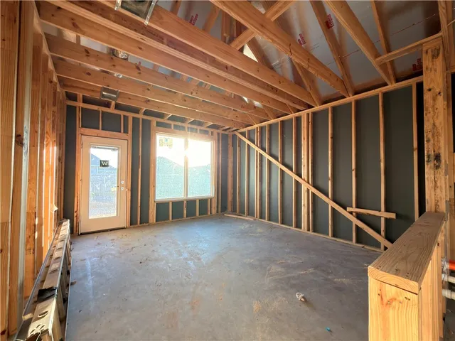 a view of front door with couch